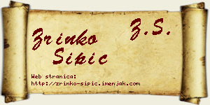 Zrinko Šipić vizit kartica